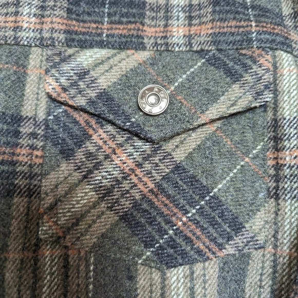 Pol Plaid Cropped Shacket Shirt Jacket Small Green - Picture 4 of 9